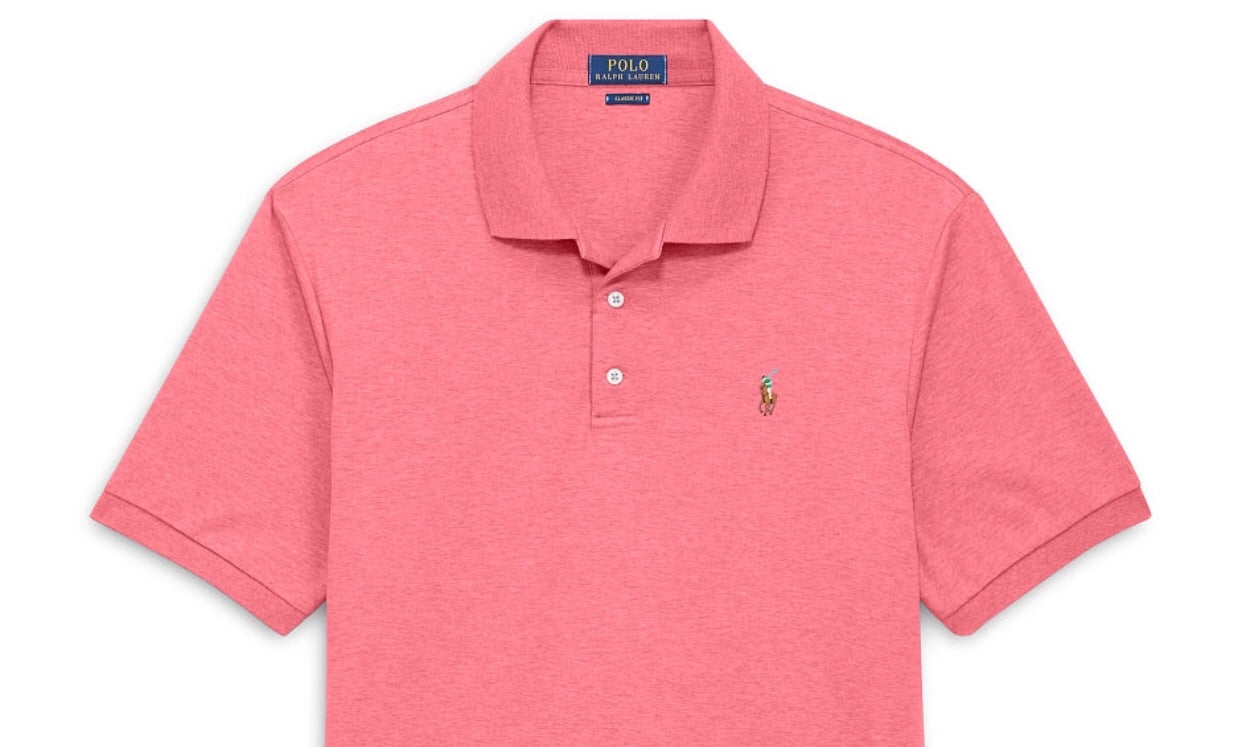 salmon pink ralph lauren shirt