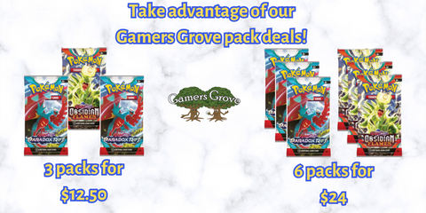 Booster Pack Deals Ad.  3 for $12.50 or 6 for $24.