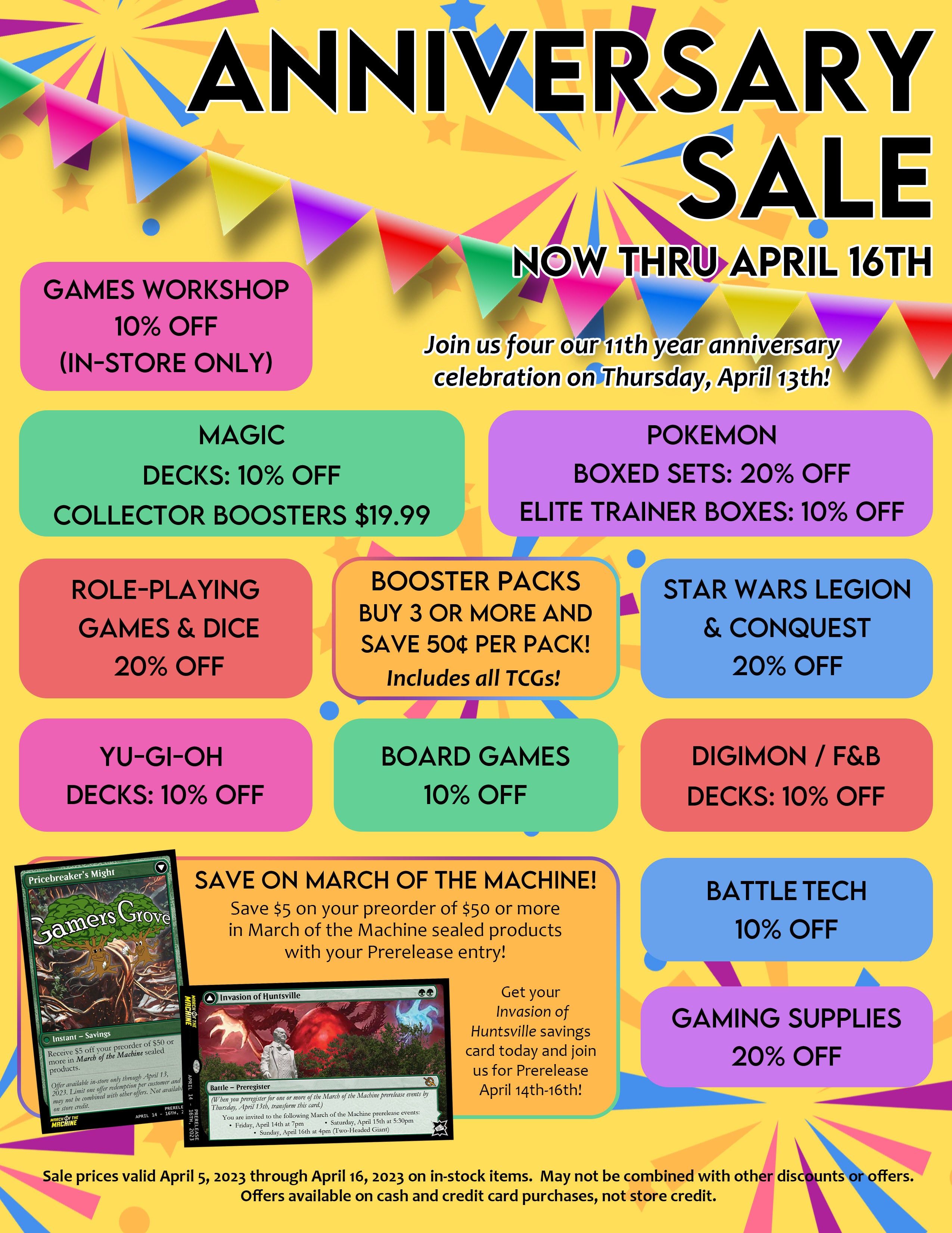 anniversary sale flyer