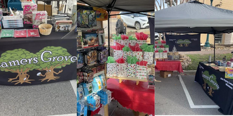 Christmas on the Square booth collage