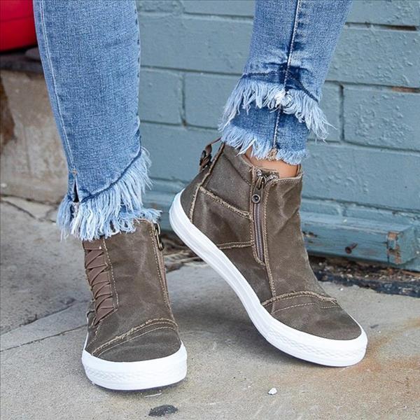 fashion letter slip on wedge sneakers