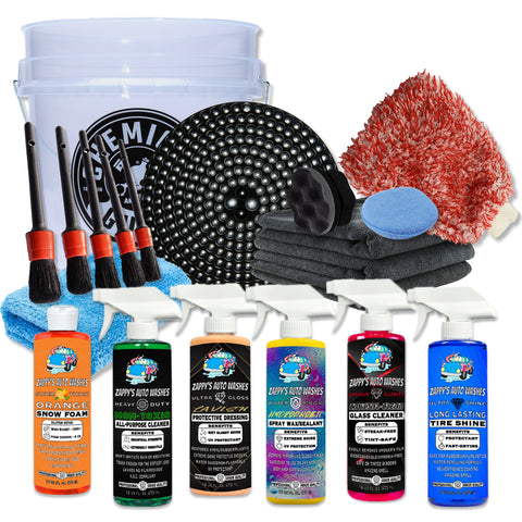 Meguiar's Complete Car Cleaning Detailing Kit Car Wash & Care  Products,Unscented