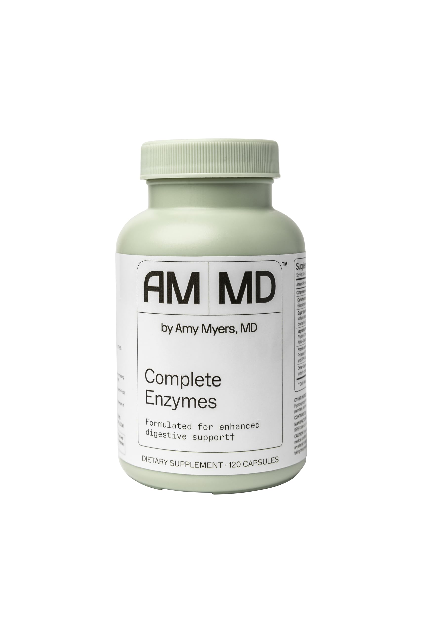Amy Myers MD Digestive Enzymes for Digestion Aid - 19 Enzymes for Gut Health, Bloating & Stomach Issues - DPP-IV Protease Amylase Lipase Lactase Sucrase - Break Down Protein carb Sugar Fiber 120 Caps
