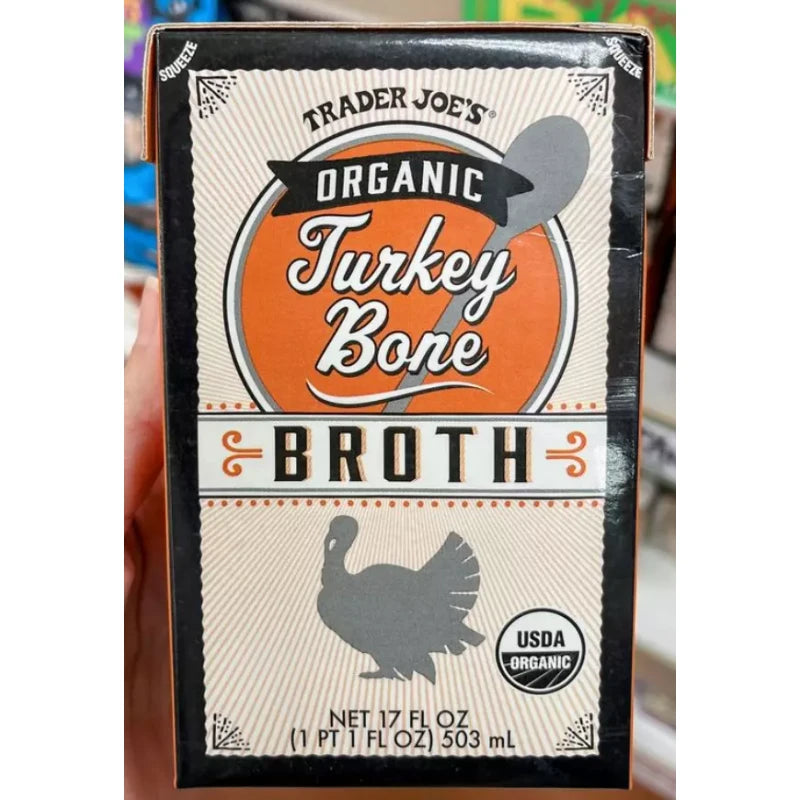 Trader Joe’s Organic Turkey Bone Broth Marrow Cartilage-rich Bones 17 oz