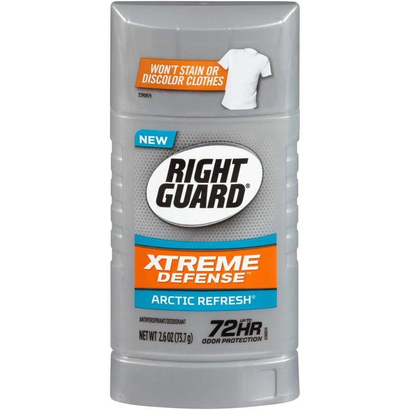 Right Guard Total Defense 5 Antiperspirant Deodorant, Arctic Refresh, 2.6 Ounce (Pack of 6)