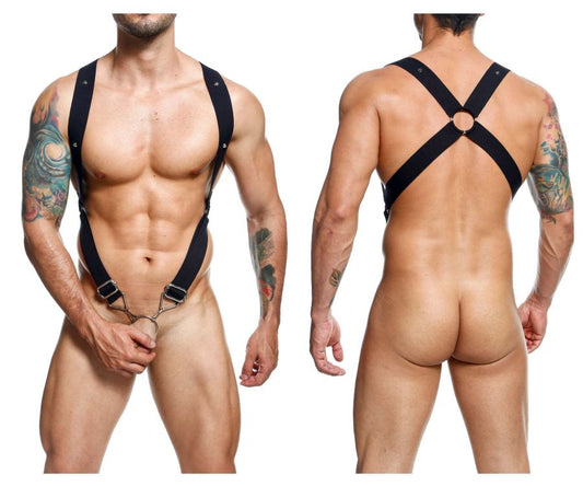 Malebasics Dmbl07 Dngeon Cross Cock Ring Harness Red –   - Men's Underwear and Swimwear