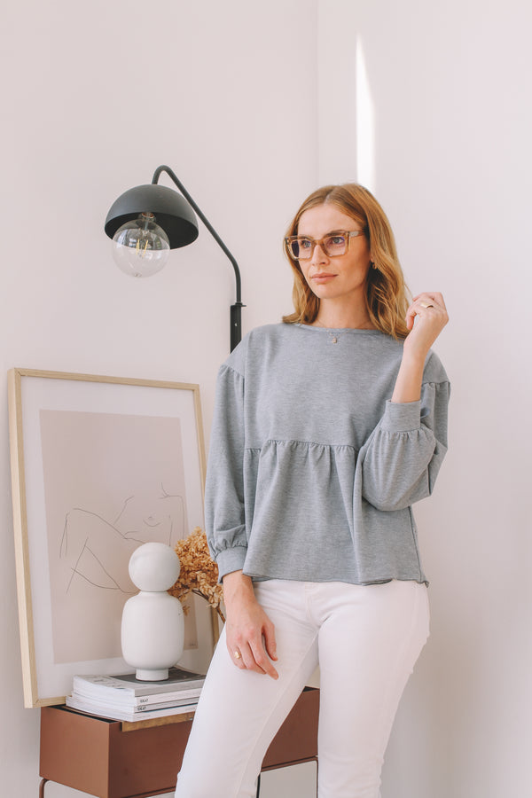 Babydoll Pullover - Grey