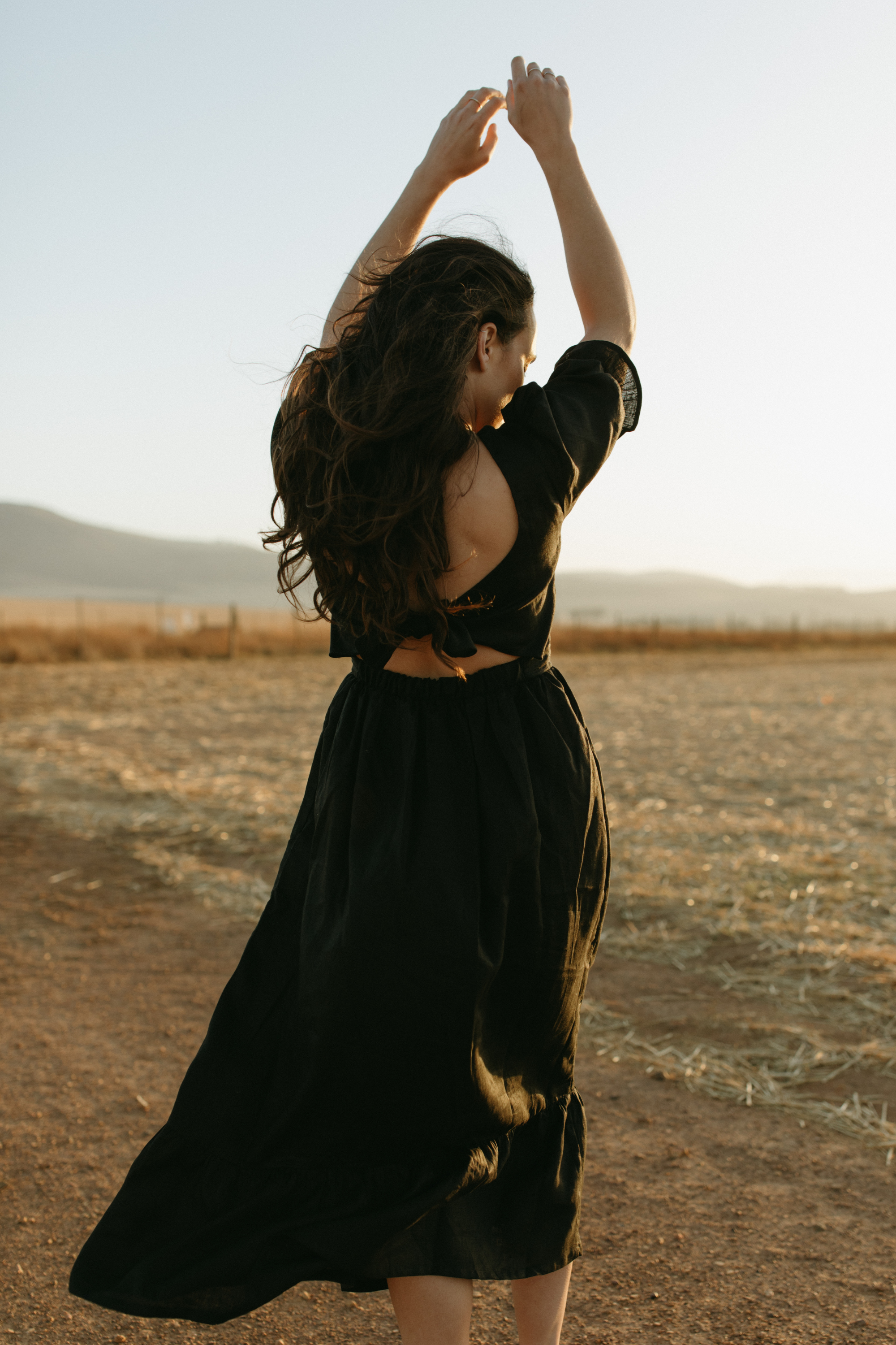 Tiered Cami Dress - Black – Burnt Summer