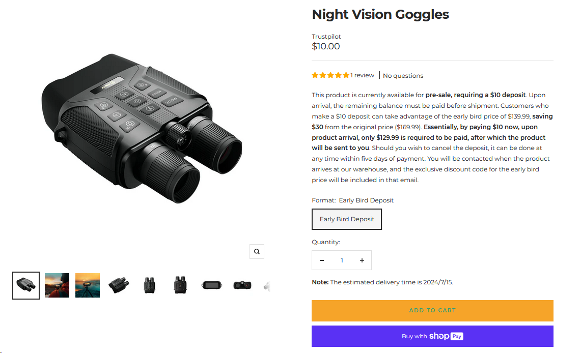 Night Vision Goggles