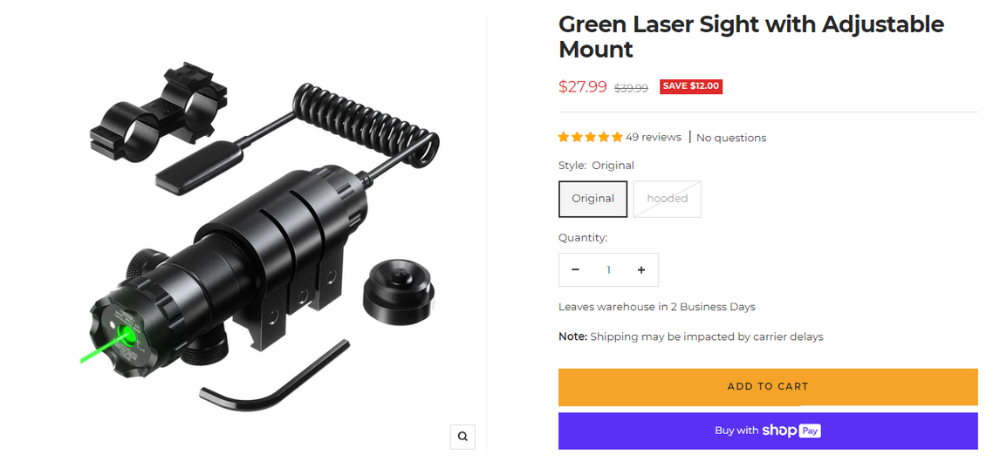 Pinty Scopes | Green Laser Sight