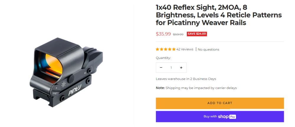 Pinty Scopes | Reflex Sight