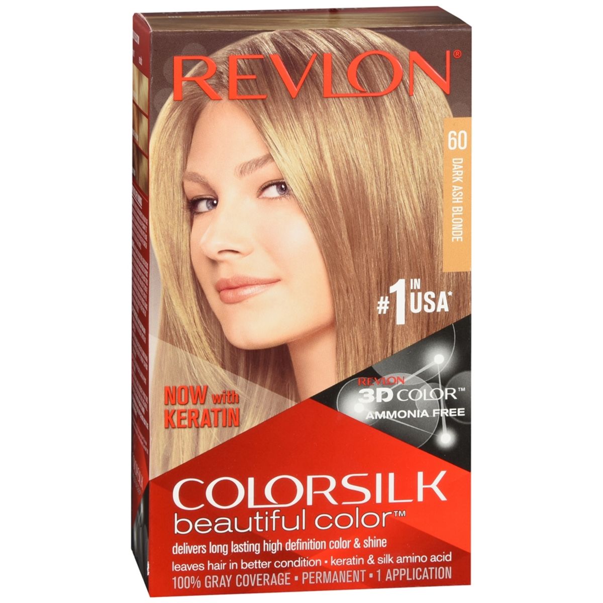 Revlon Colorsilk Beautiful Color Permanent Hair Color 60 Dark Ash