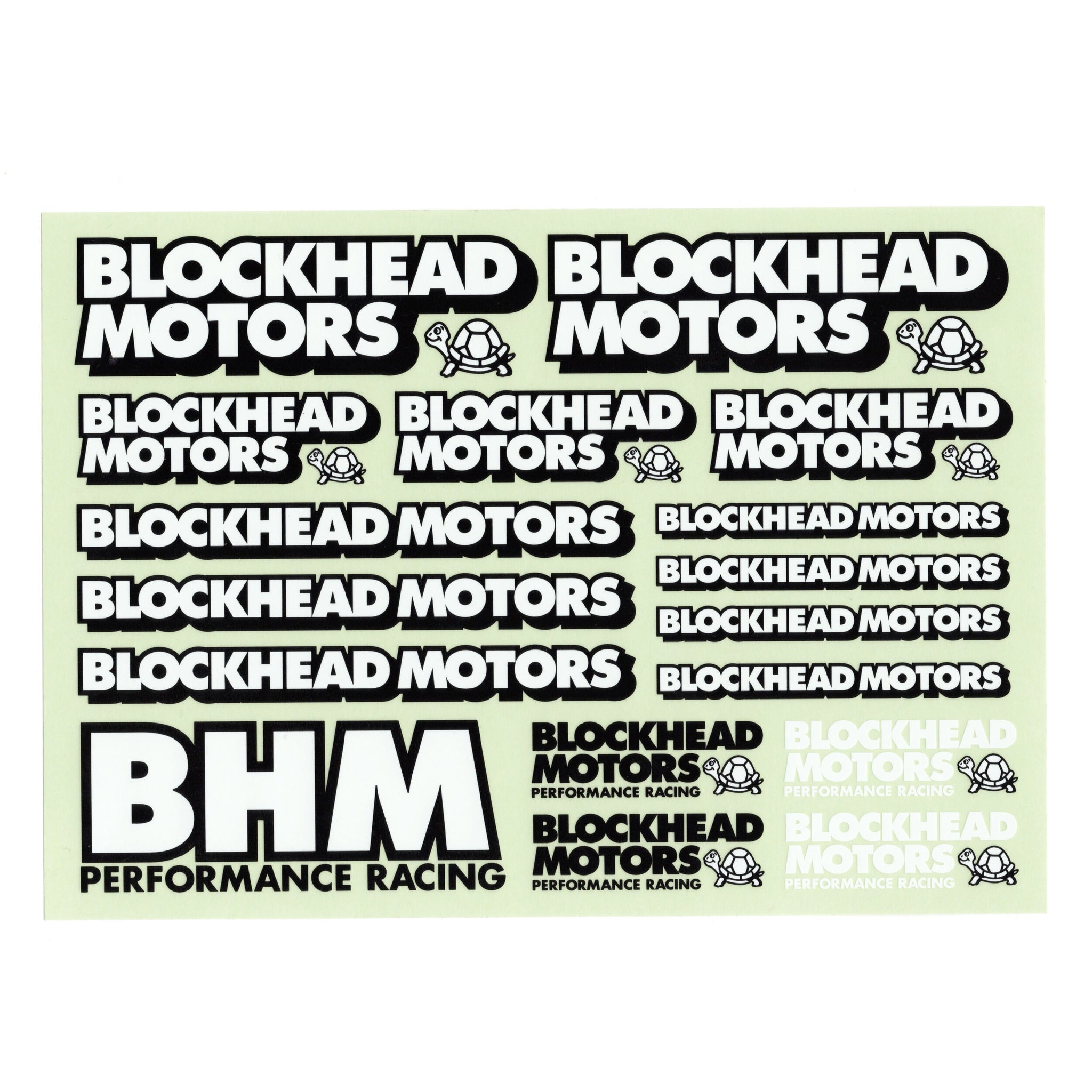 女の子向けプレゼント集結 未使用未開封品 Blockhead Motors BH Long Logo Sticker BLOCKHEAD MOTORS  190mm X 52mm