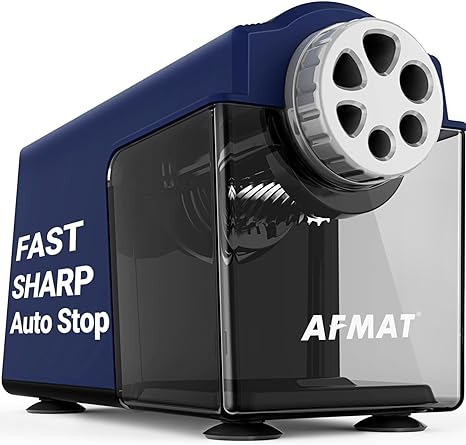  AFMAT Long Point Pencil Sharpener, Auto Stop & Fast Sharpening,  Artist Pencil Sharpener Electric, Charcoal Pencil Sharpener Plug in for  6-8.5mm Drawing/Sketching/Colored Pencils : Everything Else