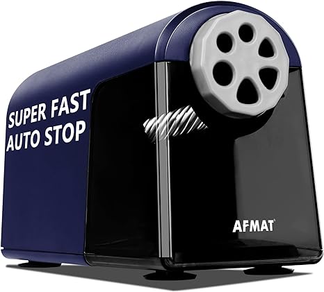 AFMAT afmat pencilsharpener, electric  pencilsharpenerforcoloredpencils,autostop,fast sharpen in 3s,large  holepencilsharpenerpluginf