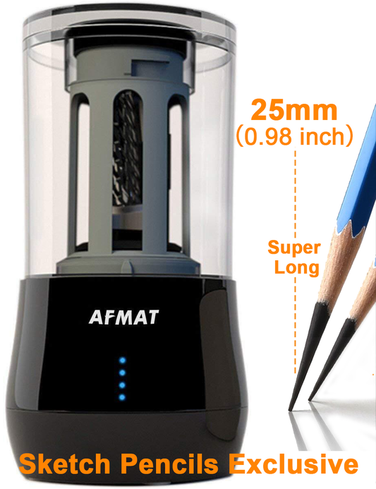 AFMAT Electric Pencil Sharpener for Kids, Cute Pink Pencil Sharpener (