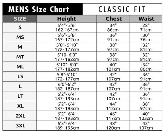 Size Guide - C-Skins - Block – Ocean Sports Boardridersguide