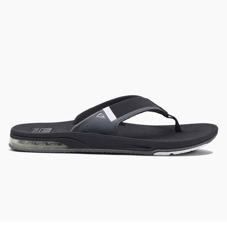 reef fanning flip flops black