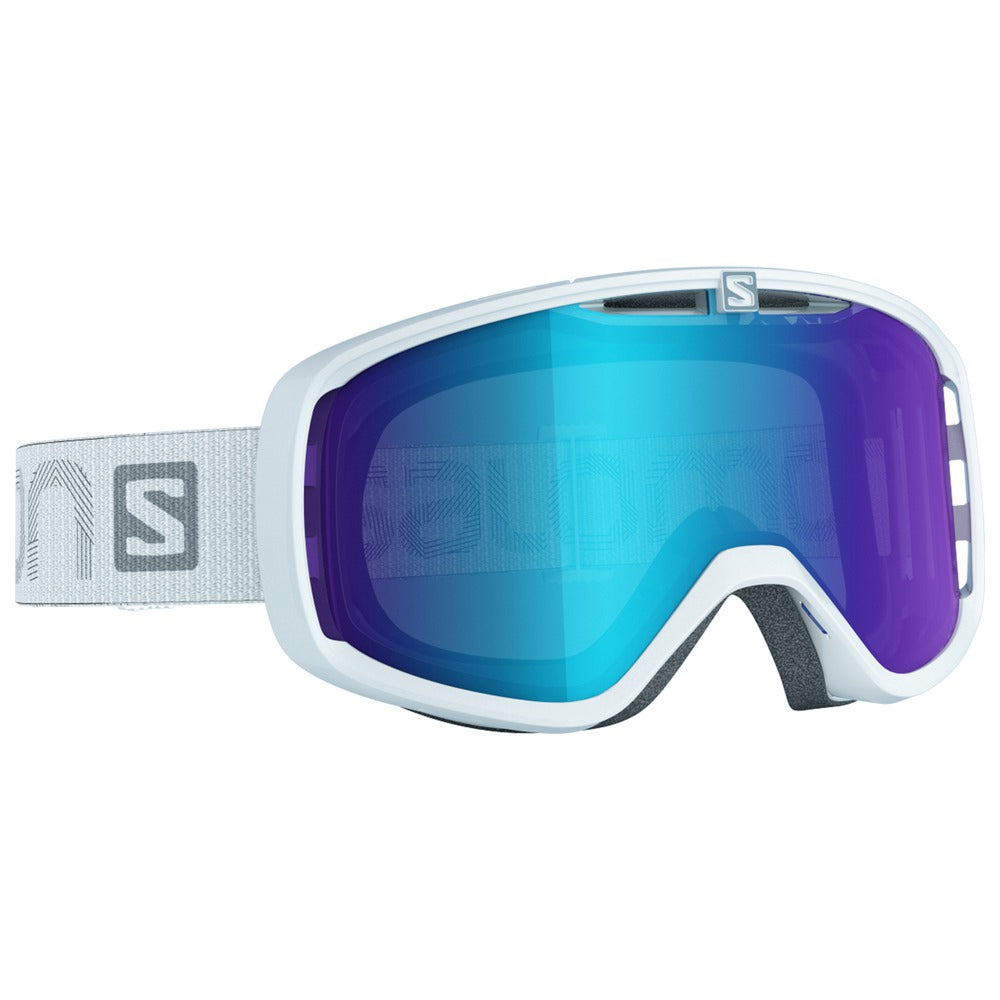 Tøj Woods maskinskriver Salomon Photo XF Snowboard/Ski Goggles - White/AW Blue – boardridersguide