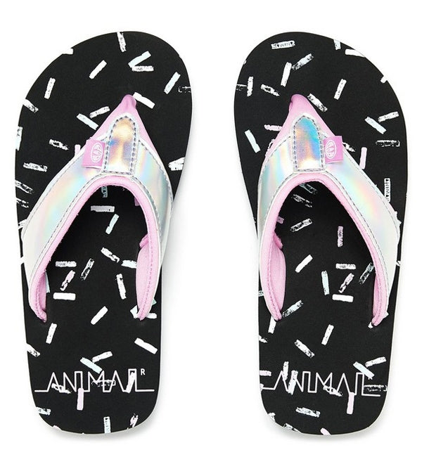 girls animal flip flops