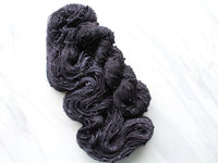 LITTLE BLACK DRESS Hand-Dyed Yarn on Squiggle Sock  made by Purple Lamb