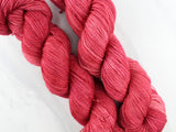 POMEGRANATE Hand-Dyed Yarn on Sock Perfection