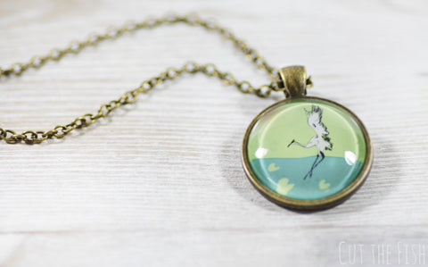 Crane Necklace