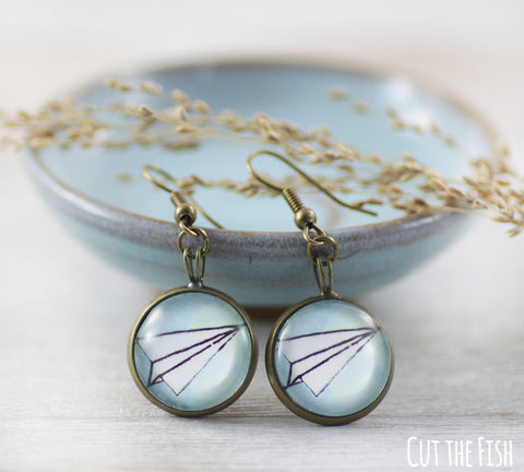 Paper Plane Earrings