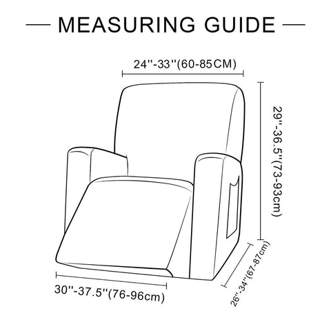 Guide de taille pour la housse de fauteuil inclinable MAKOO