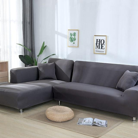 Housse couleur grise pour protéger votre canapé ou canapé d'angle