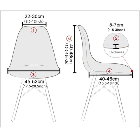 Guide des tailles pour la housse de chaise SCANDINAVY