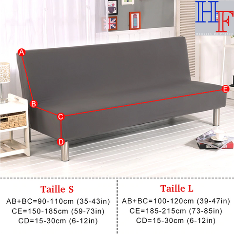 Guide des tailles pour la housse de canapé-lit DAKAR
