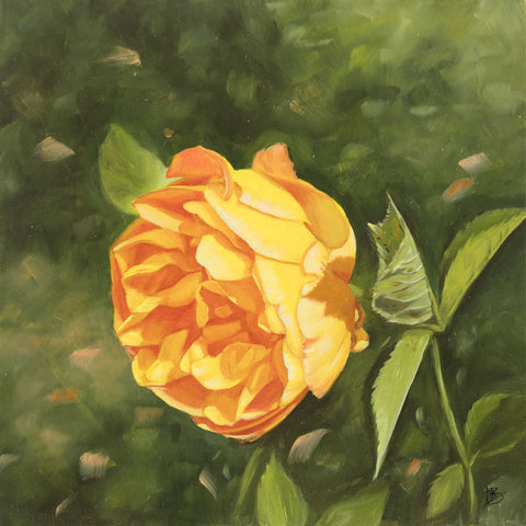 Oil painting of The Lady of Shalott rose
