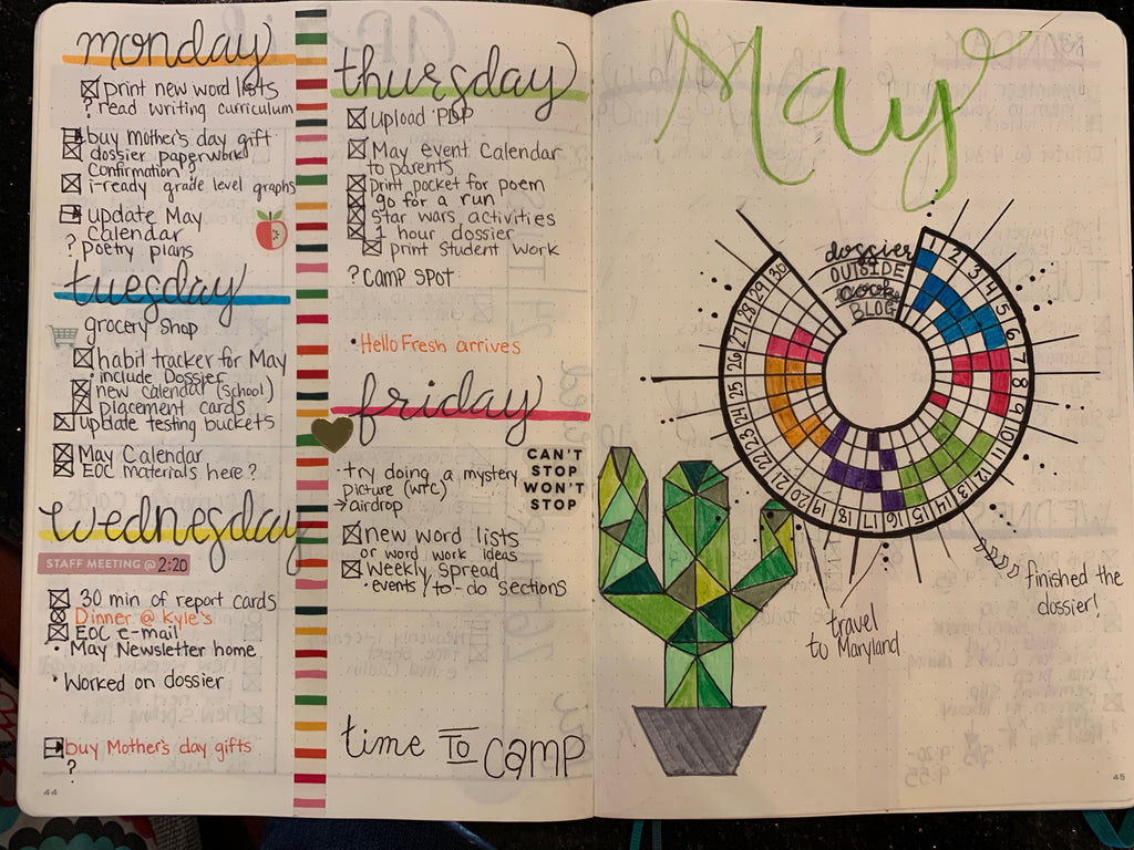 Rachel Horstman colorful day planner. 