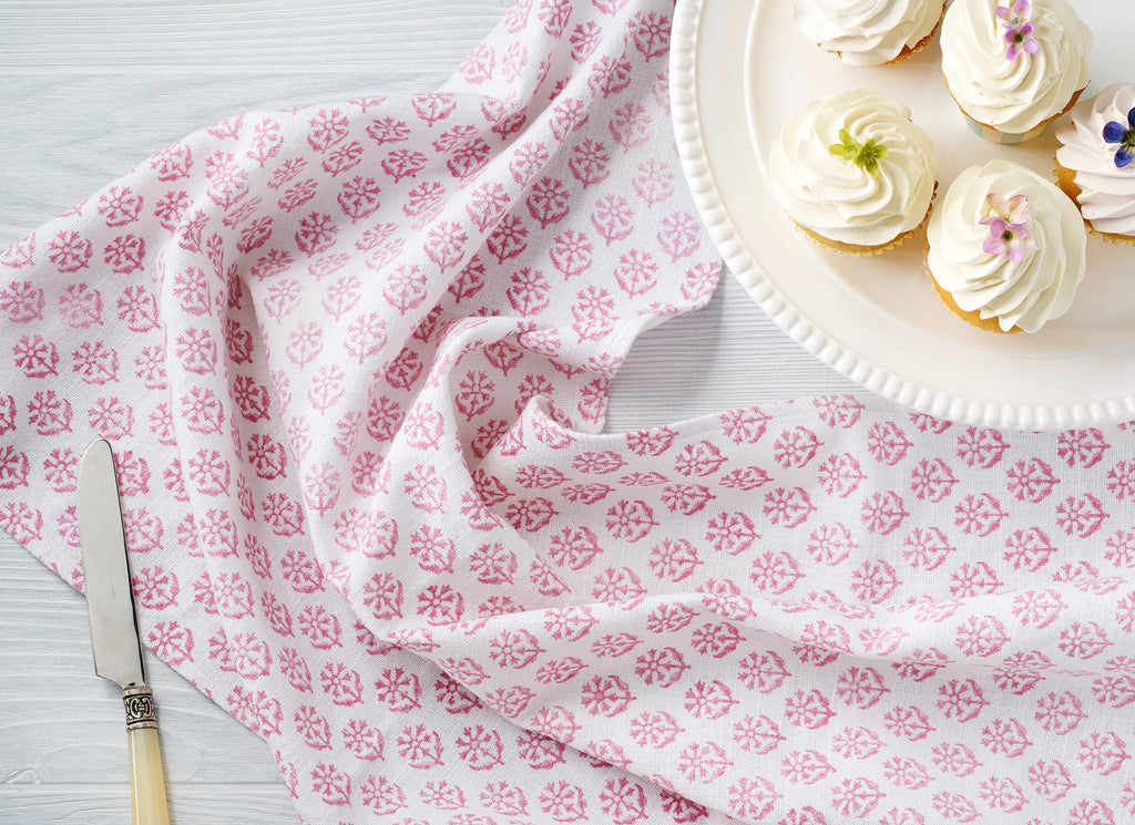 pink kitchen towels