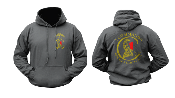 1 Commando Cheetah Big C logo RLI Rhodesian Light Infantry Hoodie Swea ...