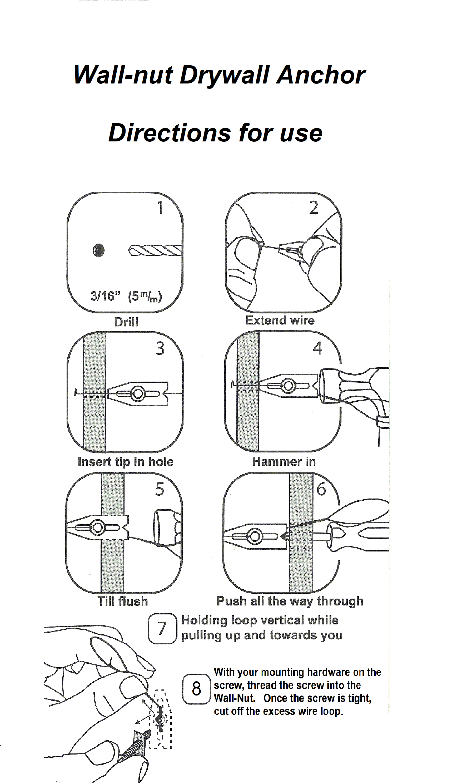 nut anchor wall