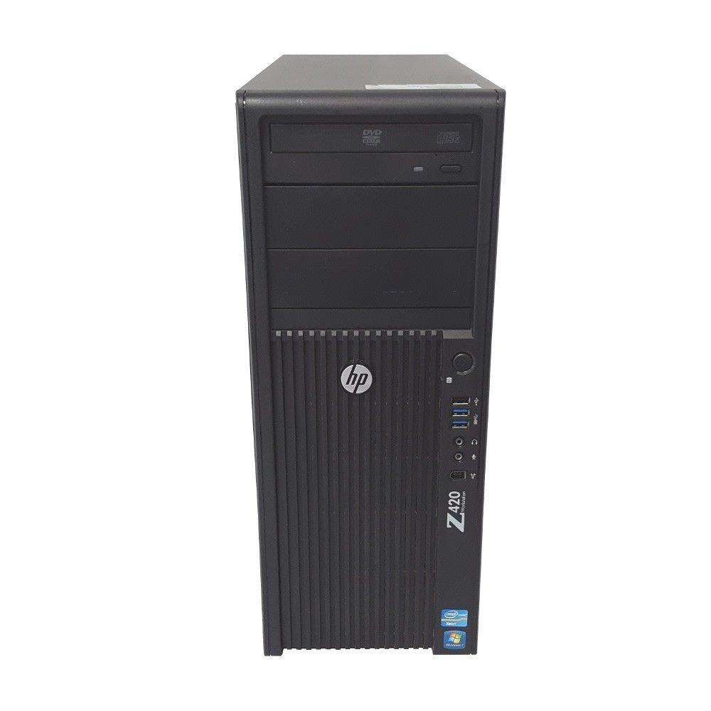 HP Z420 Workstation - 1x Xeon E5-1620 3.60GHz Quad Core CPU, 8GB DDR3 RAM,  1x 250GB SSD + 500GB HDD, NVIDIA Quadro NVS 510 2GB Professional Video