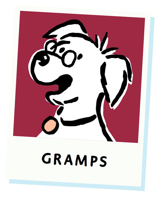 gramps barking heads cartoon