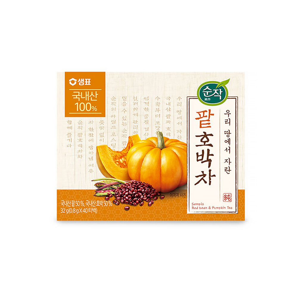 Pure Red Bean Pumpkin Tea (0.8g x 40T) x 2Box  Korean Tea Diet