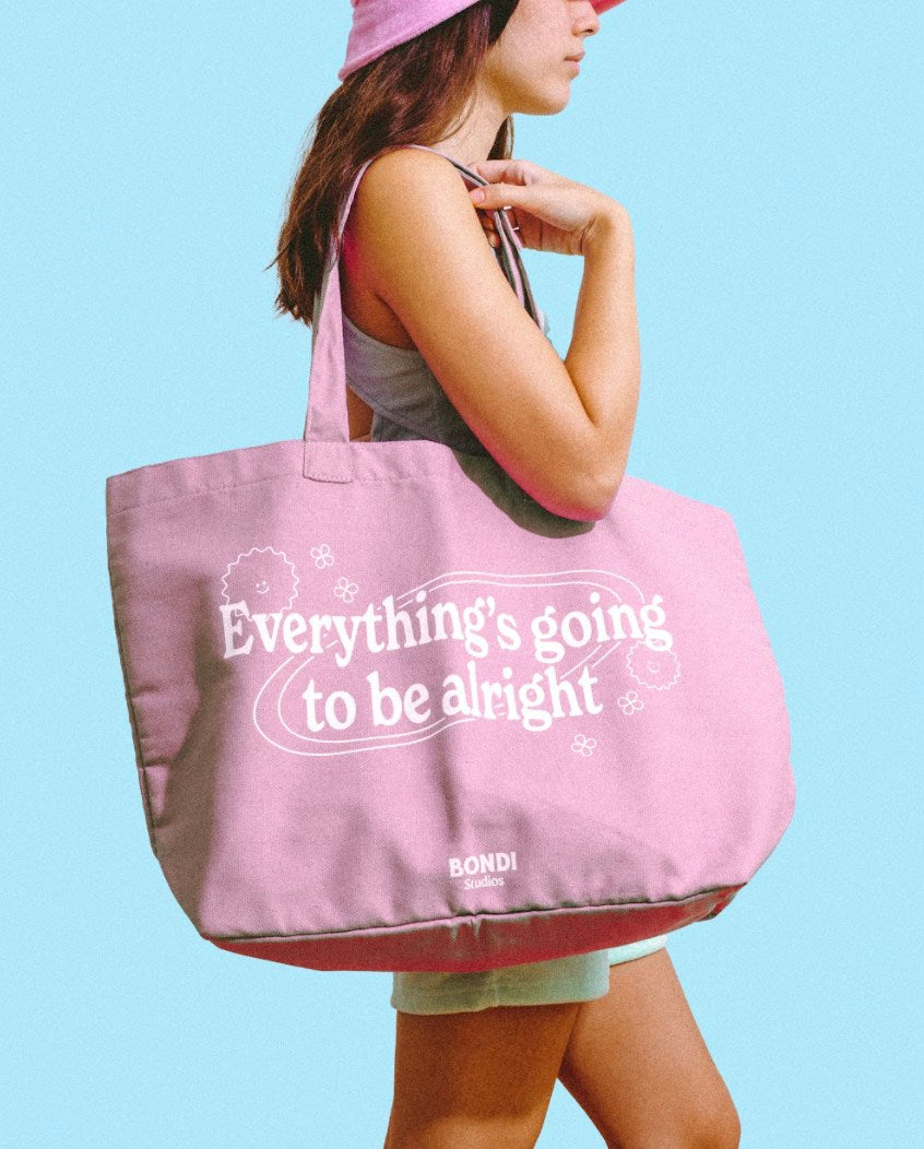 Everything's Going To Be Alright Oversized Tote