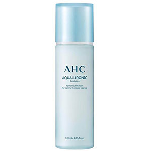 Loción facial con emulsión acualurónica hidratante AHC para pieles grasas korean k beauty world