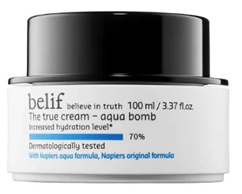 Belif The True Cream Aqua Bomb dry combination sensitive skin best korean face moisturizer soko glam sephora best-seller k beauty world