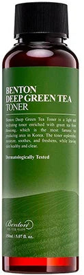 Benton Deep Green Tea Toner talg controle mee-eter whitehead olieachtig gevoelig acne puistje gevoelige huid hormonale cyste fijne lijntjes rimpels K Beauty World