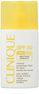 Clinique SPF 50 Mineral Sunscreen Fluid Frans Koreaans Huidverzorging voor een vette, gecombineerde huid met neiging tot acne, niet-vette cosmetica voor mannen en vrouwen K Beauty World