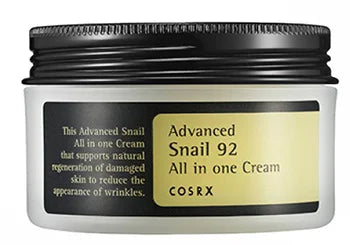 Cosrx Advanced Snail 92 All in one Cream pour peau anti-âge marron soleil tache grasse mixte cicatrices d'acné K Beauty World