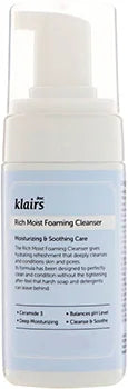 Dear, Klairs Rich Moist Foaming Cleanser SLS-free Korean facial cleanser for dry sensitive skin combination skin care gentle natural cosmetics K Beauty World