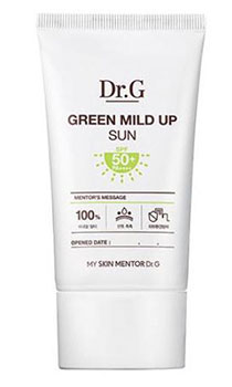 Dr.G Green Mild Up Sun+ SPF50+ PA++++ Cosméticos naturales para el cuidado de la piel Piel sensible vegana coreana K Beauty World