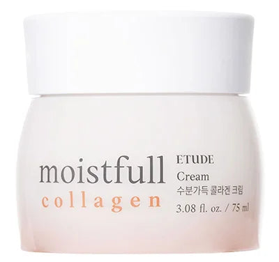 Etude House Moistfull Collagen Deep Cream voor droge gevoelige rijpere huid rimpels fijne lijntjes anti-aging schilferende plekken voor vrouwen mannen BTS Jungkook huidverzorging K Beauty World 