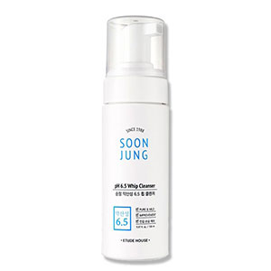 Etude House SoonJung pH 6.5 Whip Cleanser foam facial sensitive dry hypoallergenic natural skincare k beauty world 